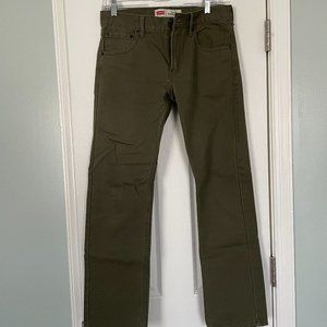 Levi's 513 Slim Straight - Olive pants - 29W x 30L